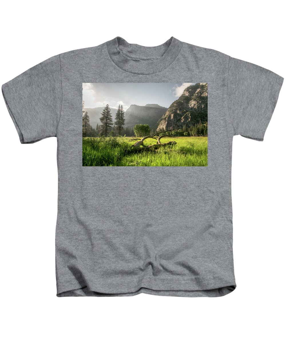 Yosemite Kids T-Shirt featuring the photograph Valley Arise by Ryan Weddle