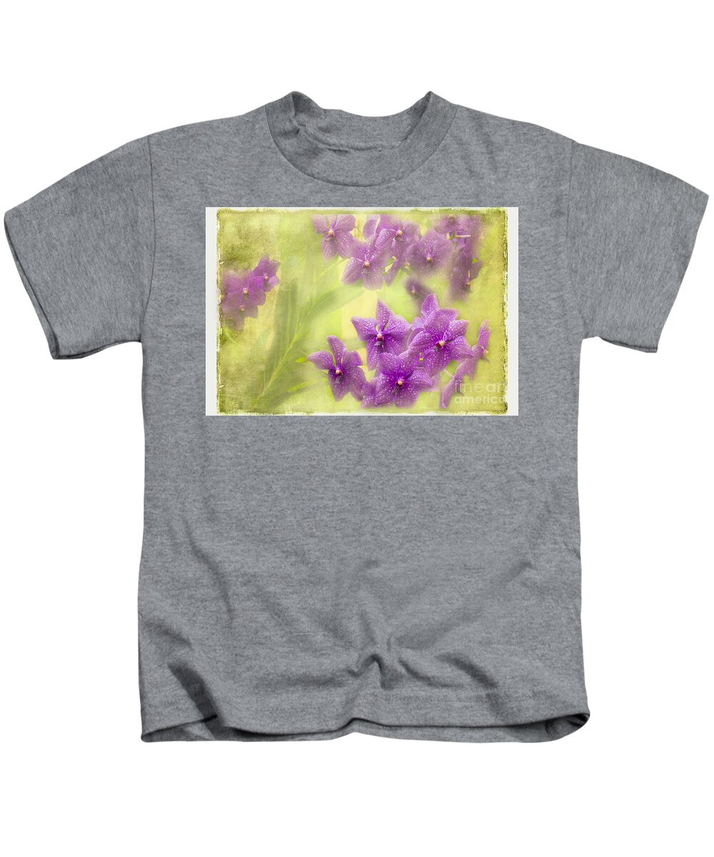 Conservatory Kids T-Shirt featuring the photograph Vanda Orchid Queen by Marilyn Cornwell