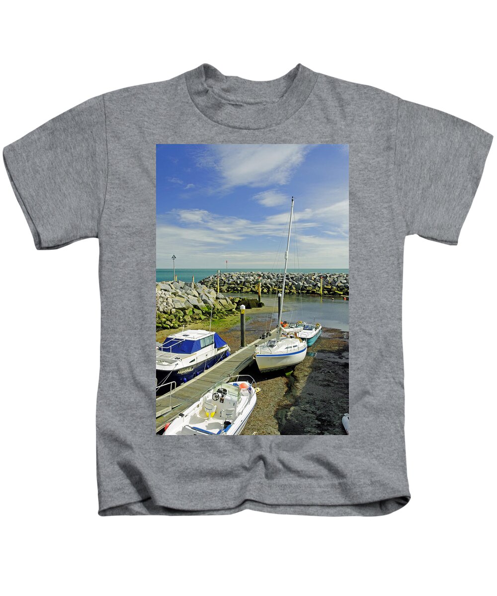 Europe Kids T-Shirt featuring the photograph Ventnor Harbour by Rod Johnson