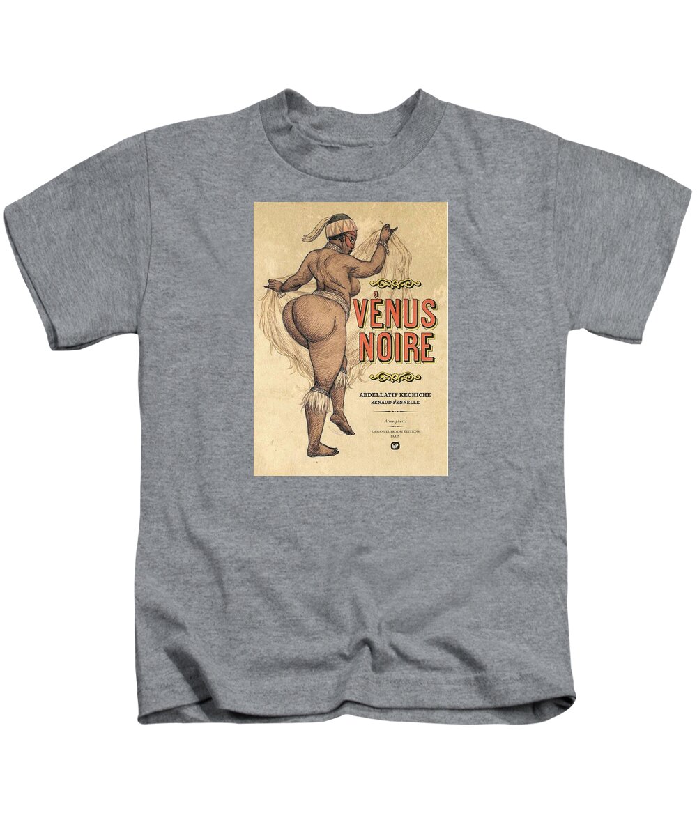 Black Americana Kids T-Shirt featuring the digital art Venus Noire by Kim Kent