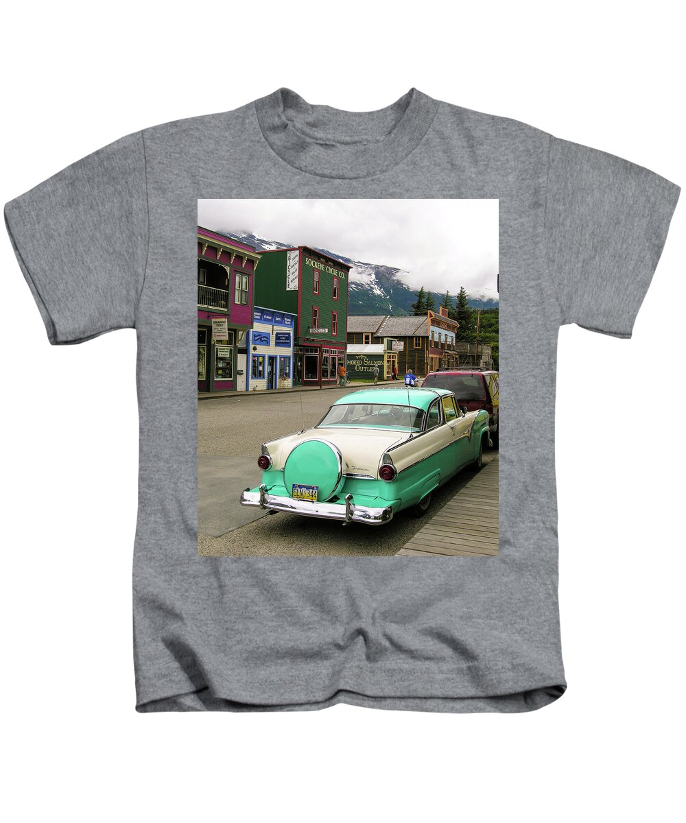 Ford Kids T-Shirt featuring the photograph Vicky in Skagway by Jim Mathis