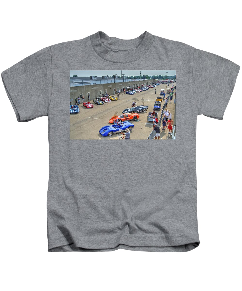 Vintage Kids T-Shirt featuring the photograph Vintage Gasoline Alley by Josh Williams
