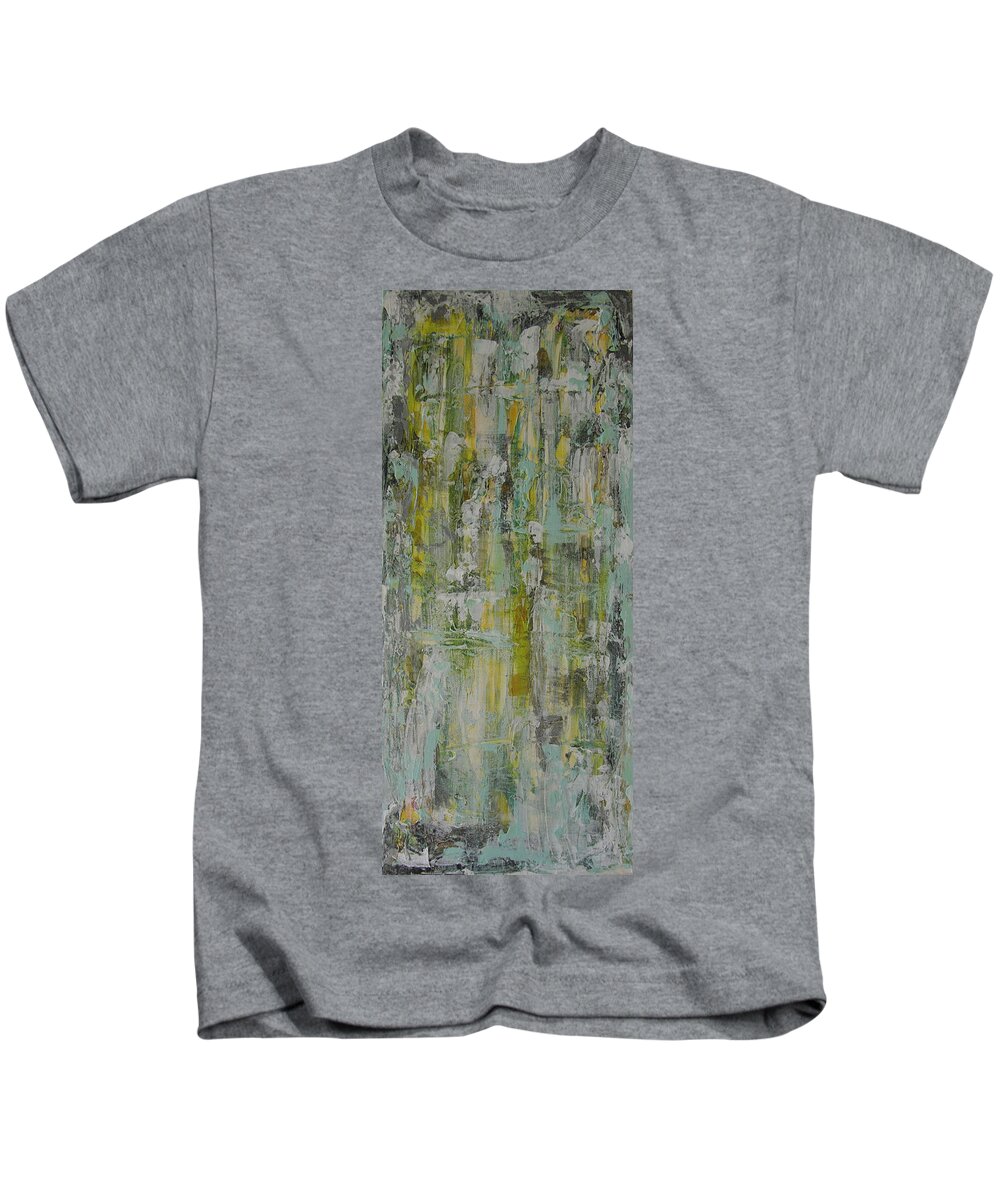 Abstract Painting Kids T-Shirt featuring the painting W21 - twice I by KUNST MIT HERZ Art with heart