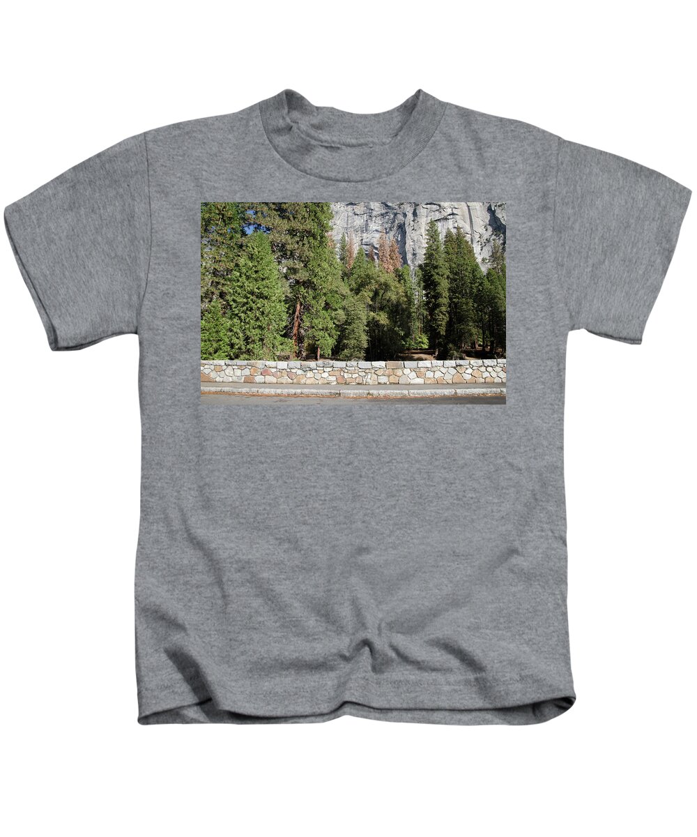 Yosemite Kids T-Shirt featuring the photograph Wall at Yosemite by Erik Burg