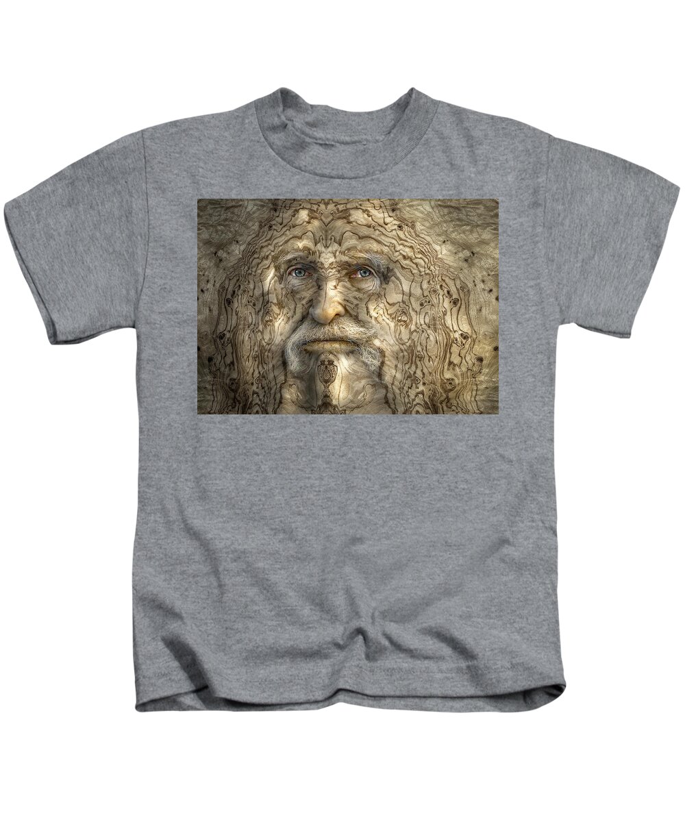 Wood Kids T-Shirt featuring the digital art Walter Burley by Rick Mosher