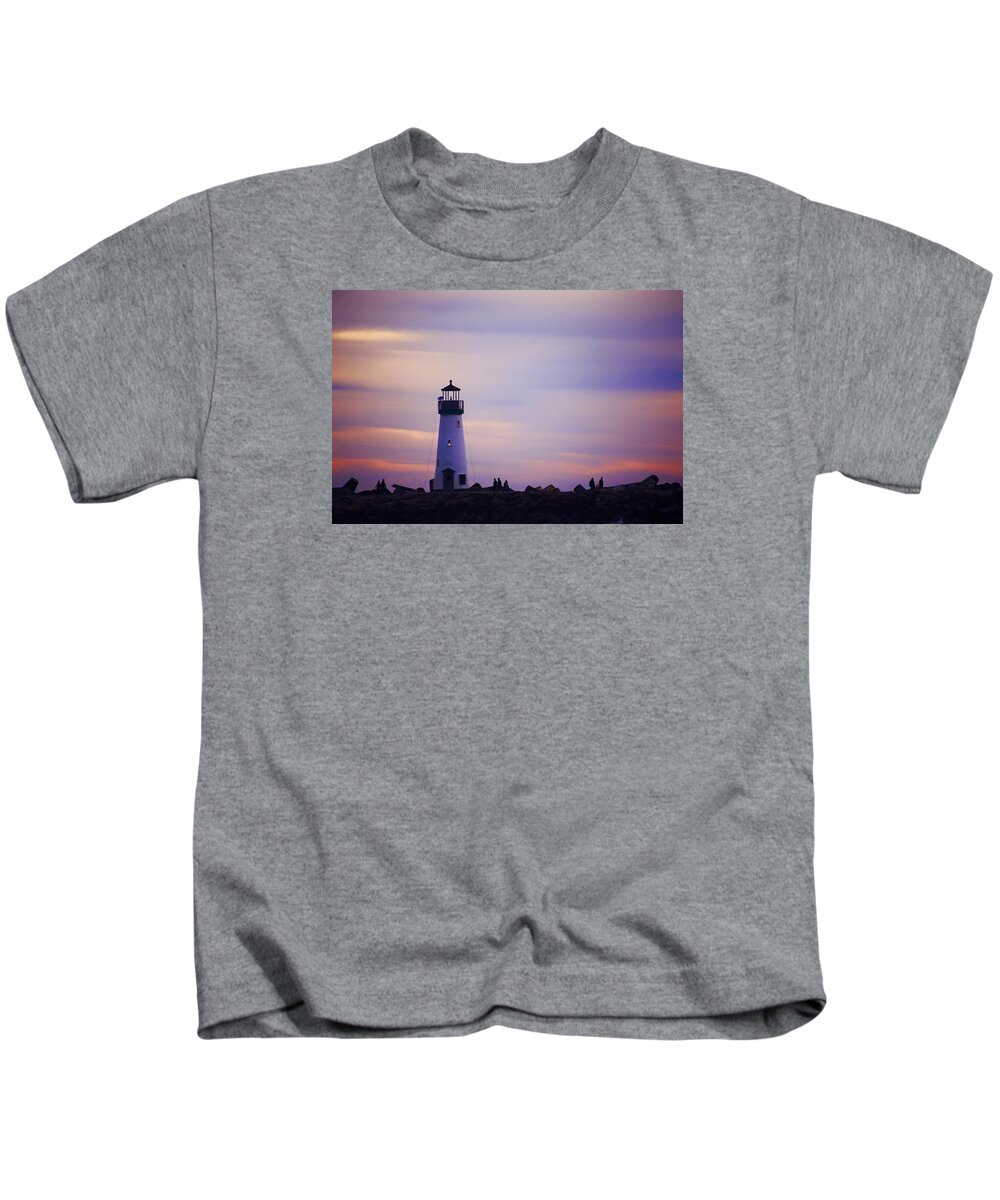 Lighthouse Kids T-Shirt featuring the photograph Walton Lighthouse by Lora Lee Chapman