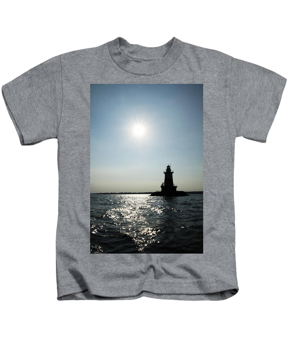 Lighthouse Kids T-Shirt featuring the photograph Warm Like the Evening Sun by Xine Segalas