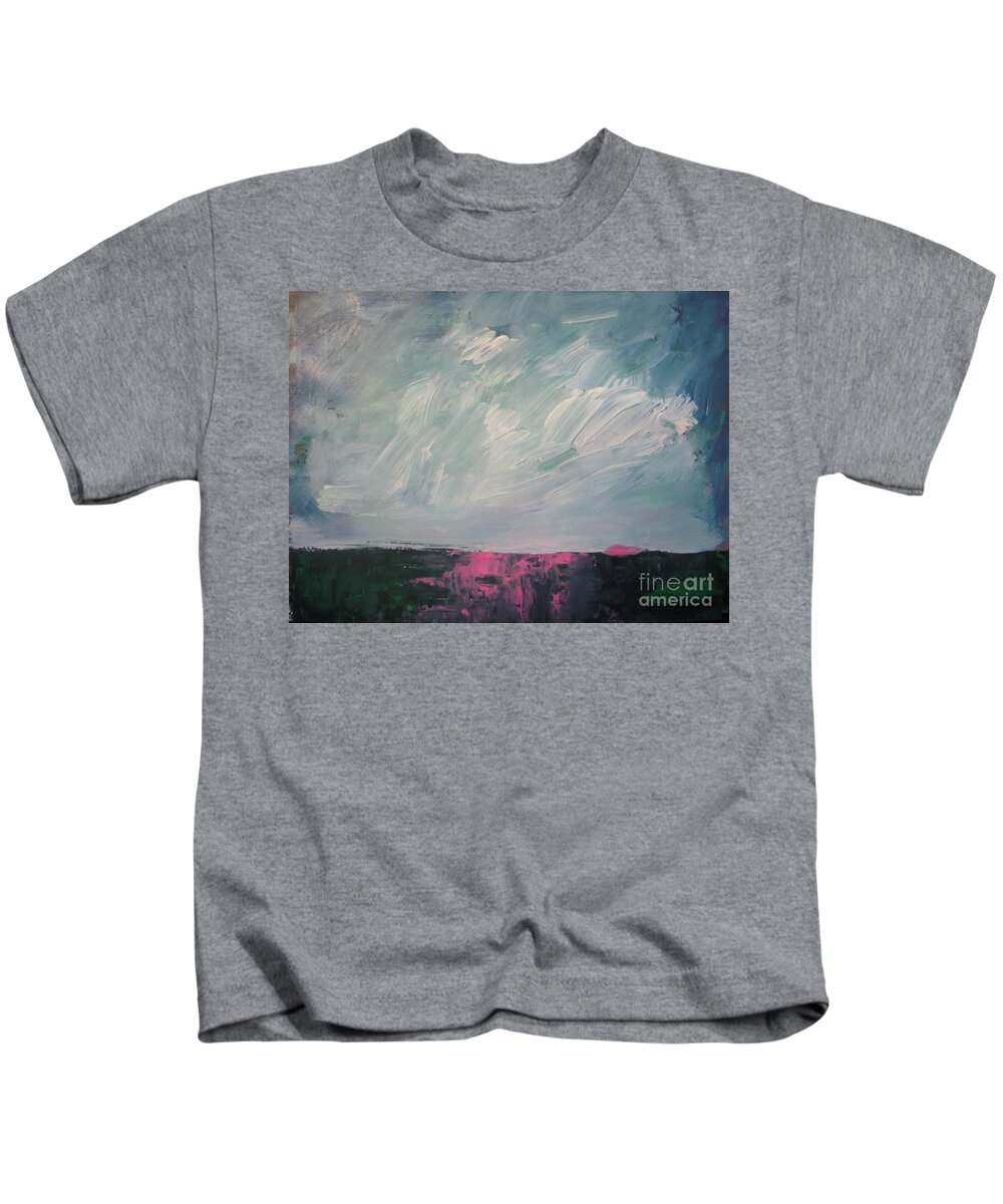 Abstract Kids T-Shirt featuring the painting Last October by Vesna Antic