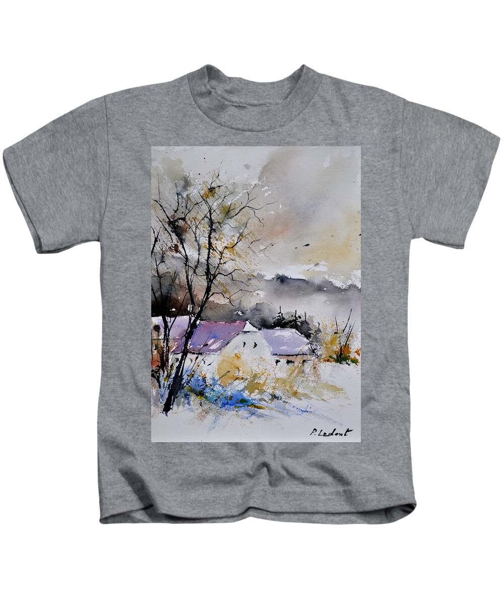Landscape Kids T-Shirt featuring the painting Watercolor 112012 by Pol Ledent