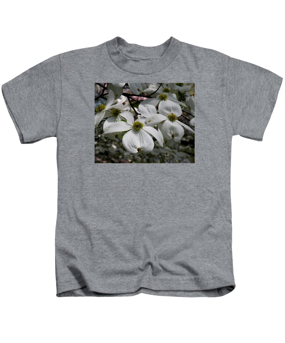 Tranquility Kids T-Shirt featuring the photograph White Dogwood by Janis Kirstein