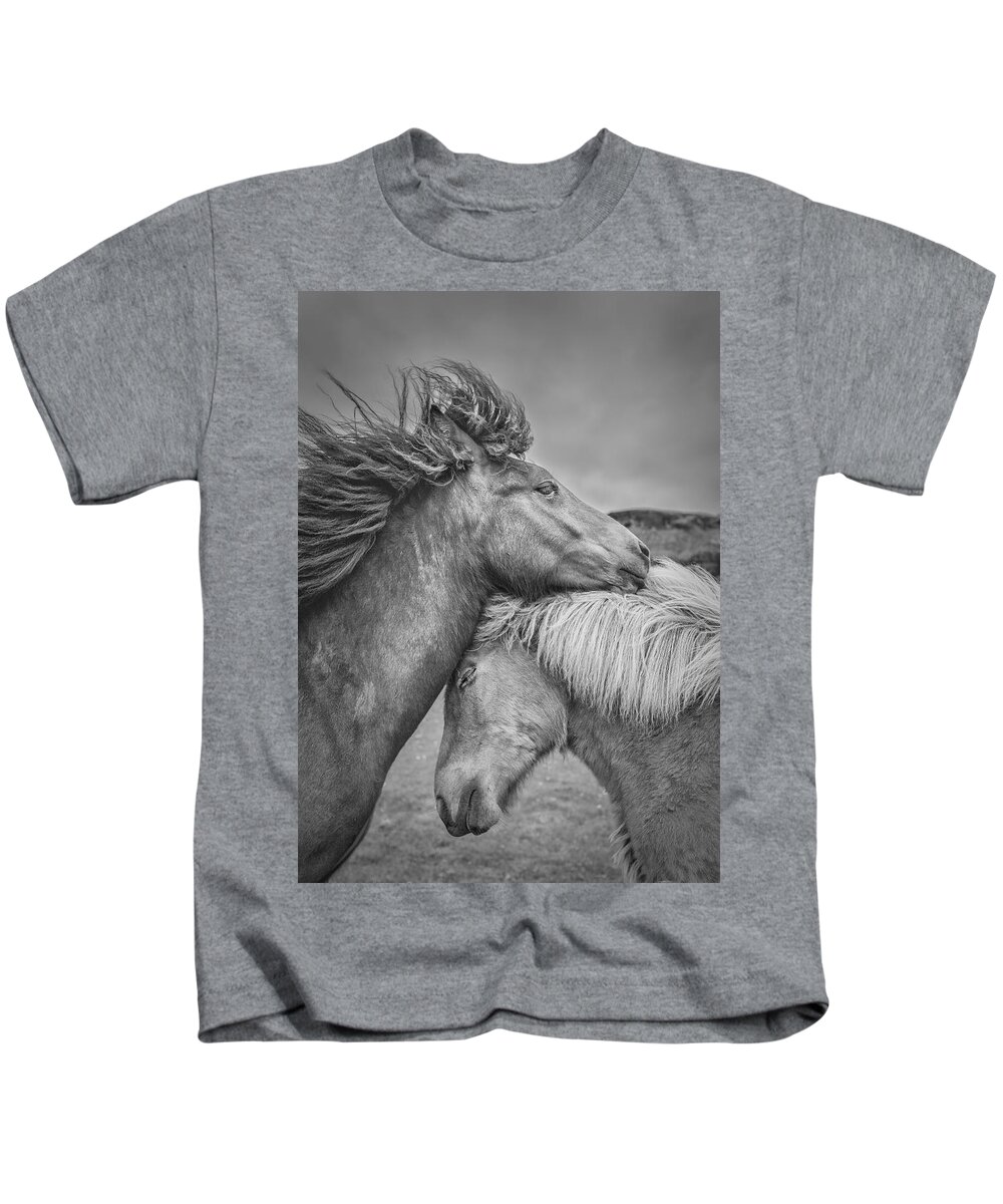 Iceland Kids T-Shirt featuring the photograph Wild and Free by Arti Panchal