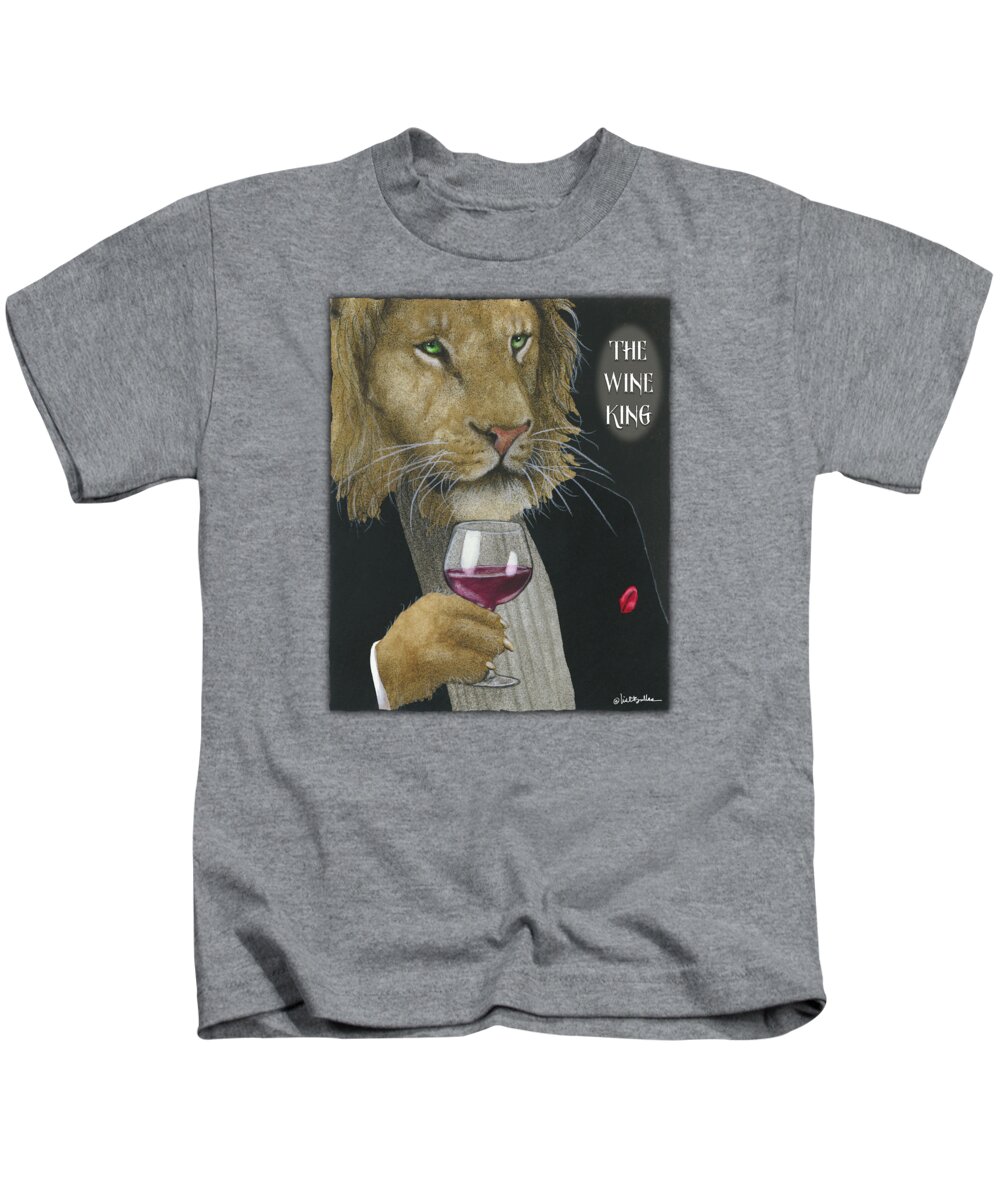 Will Bullas Kids T-Shirt featuring the painting Wine King... by Will Bullas