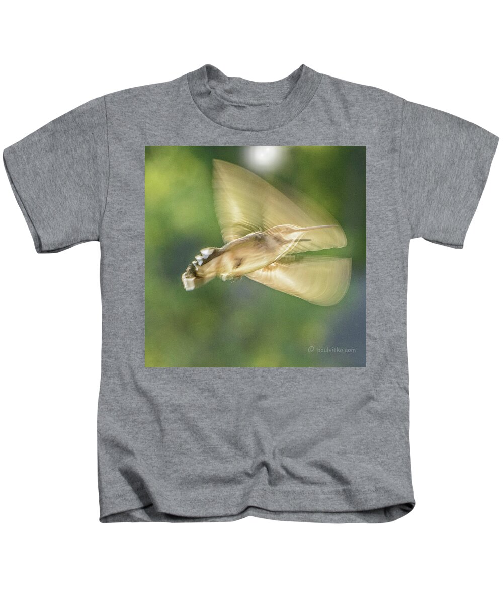 Hummingbirds Kids T-Shirt featuring the photograph Wing Shadow by Paul Vitko