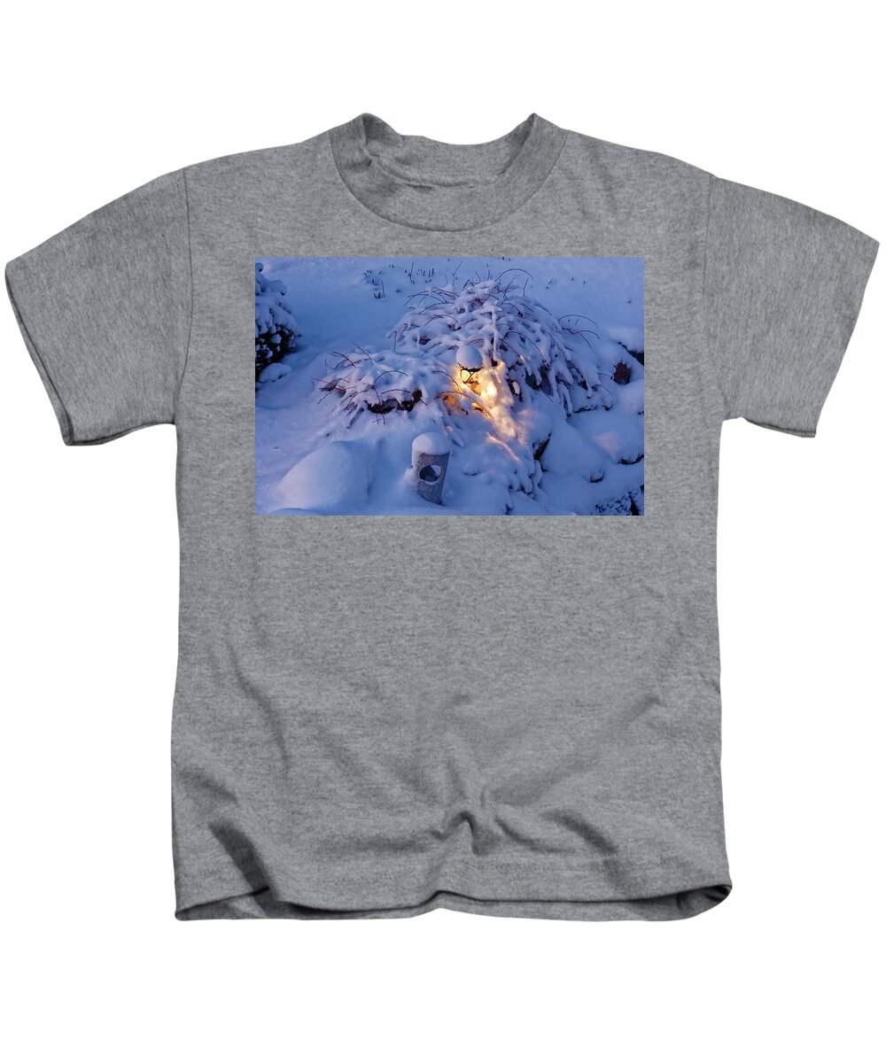 Light Kids T-Shirt featuring the photograph Winter light by Peter Ponzio
