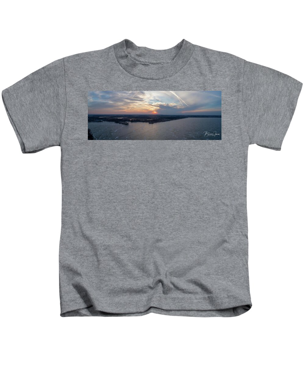  Kids T-Shirt featuring the photograph Winter Sunset by Brian Jones