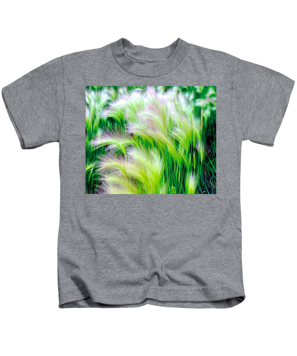 Green Kids T-Shirt featuring the photograph Wispy Green by Richard Gehlbach