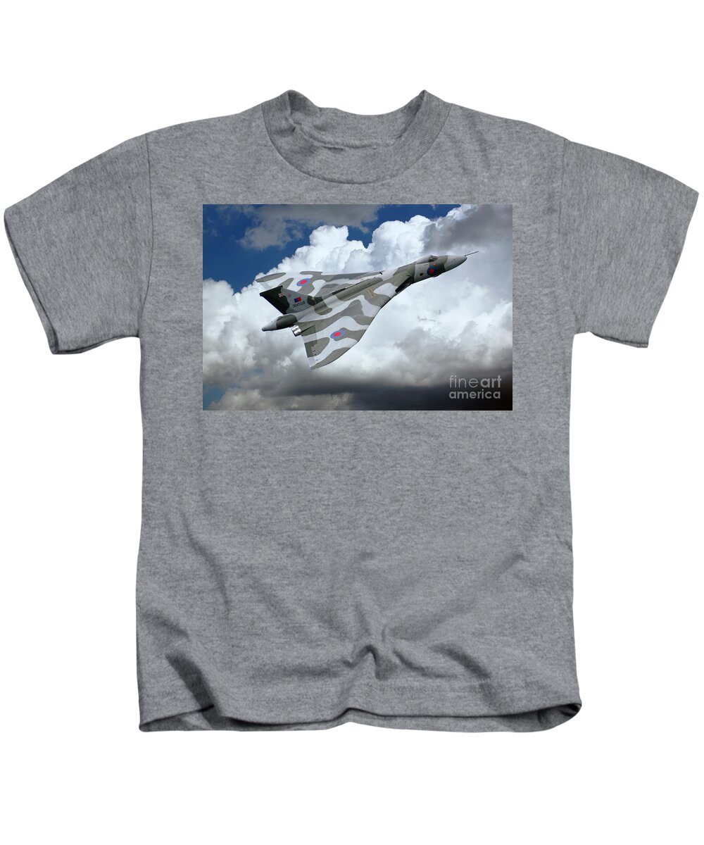 Avro Kids T-Shirt featuring the digital art XH558 Pass by Airpower Art