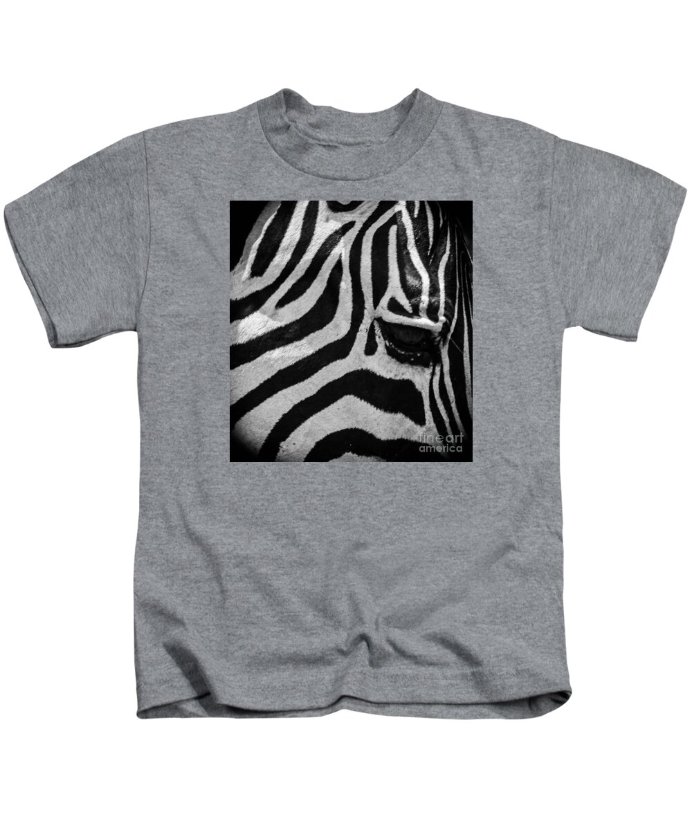 Nature Kids T-Shirt featuring the photograph Zebra Closeup 2 by George Kenhan