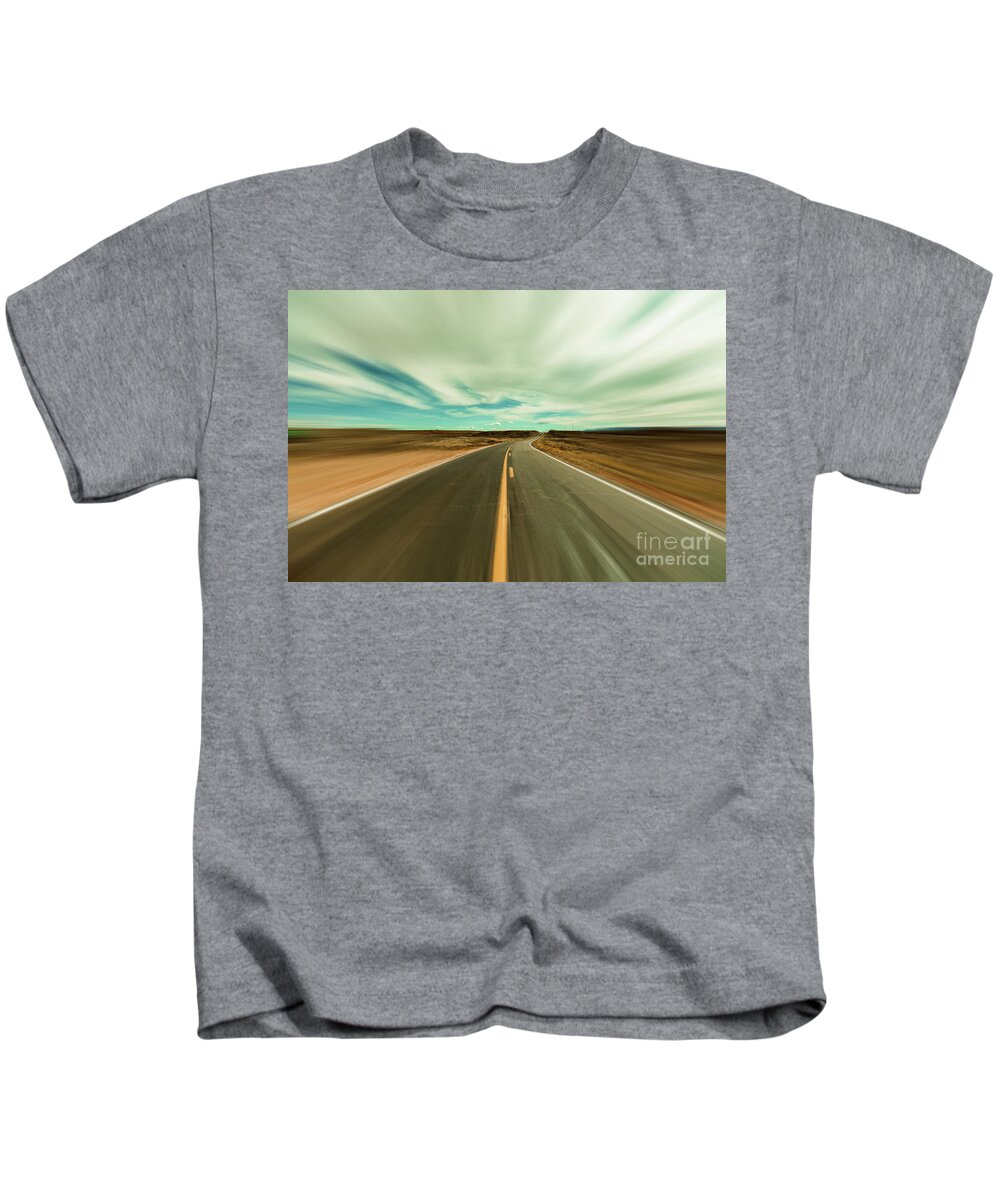 Arizona Kids T-Shirt featuring the photograph Arizona Desert Highway by Raul Rodriguez