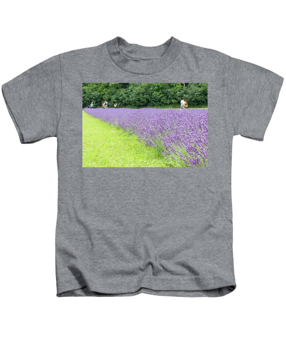Lavandula Kids T-Shirt featuring the photograph Blue Lavender #1 by Nick Mares
