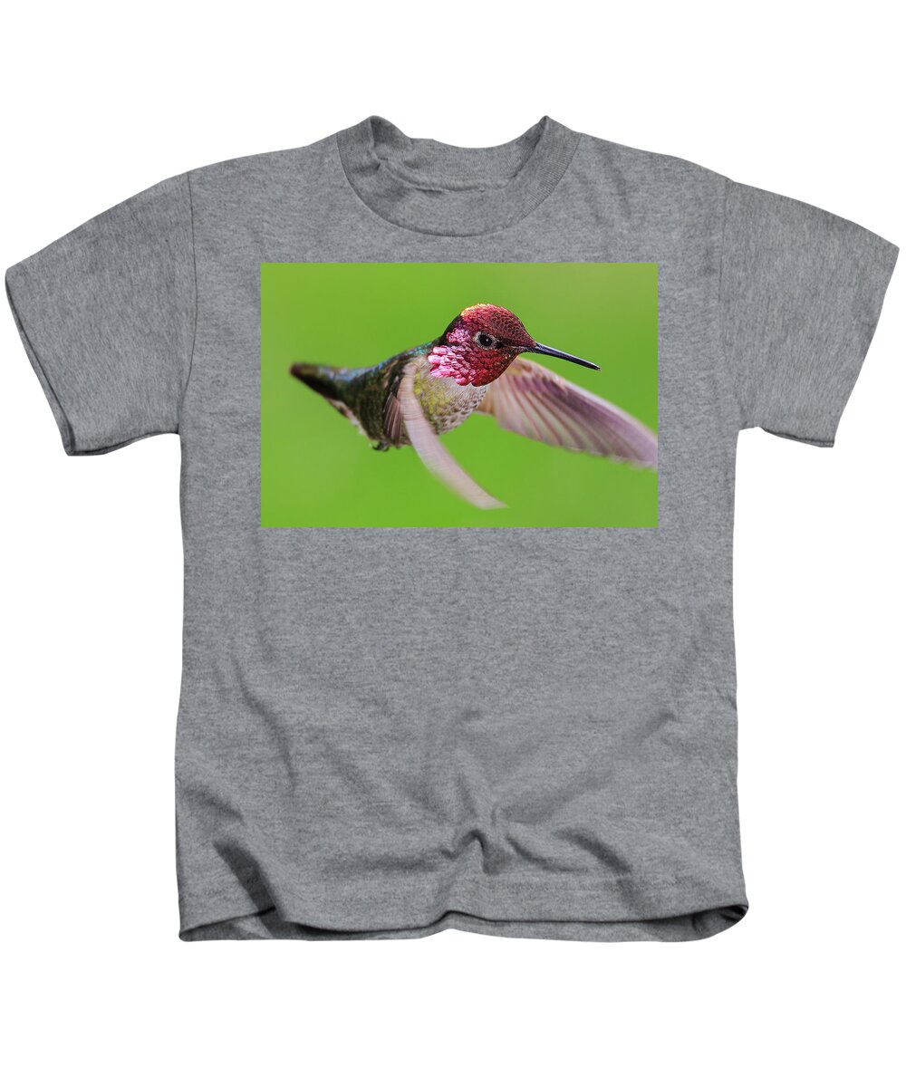 Animal Kids T-Shirt featuring the photograph Male Anna's Hummingbird #1 by Briand Sanderson