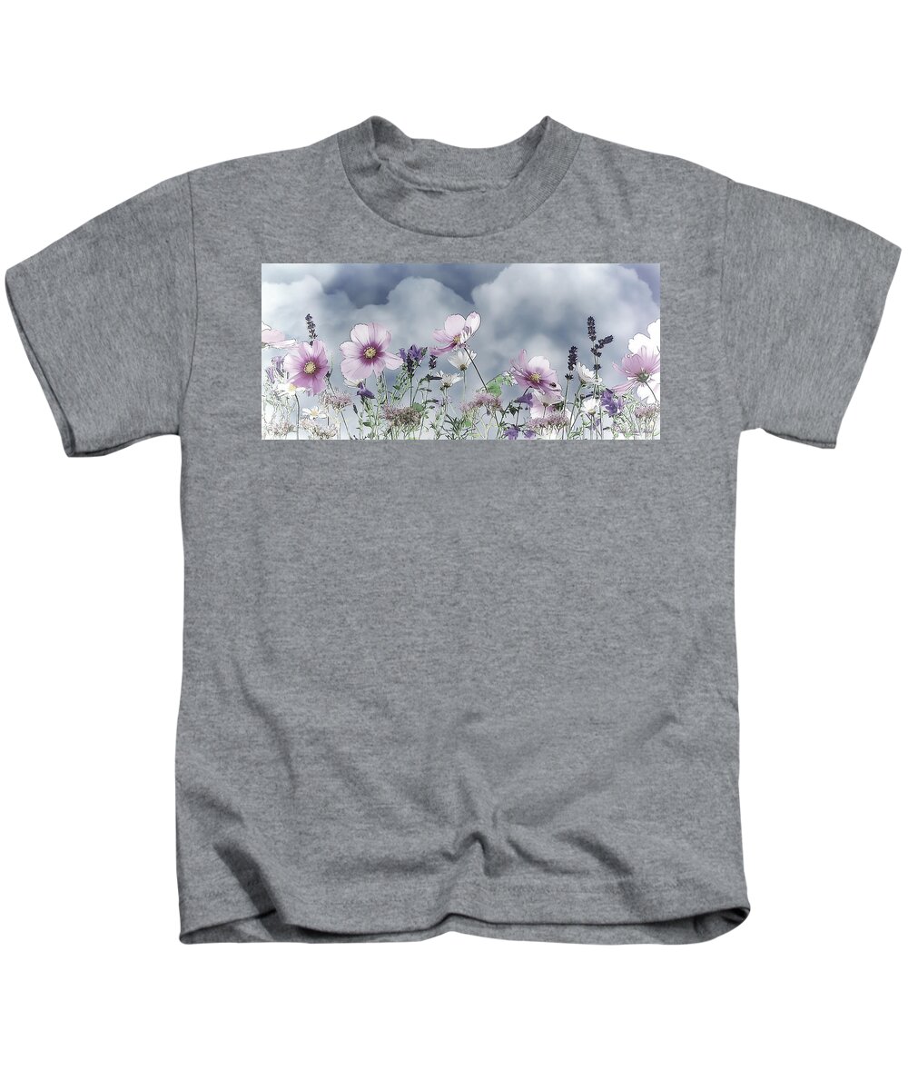 Wild Kids T-Shirt featuring the digital art Wild Flowers by Cindy Collier Harris