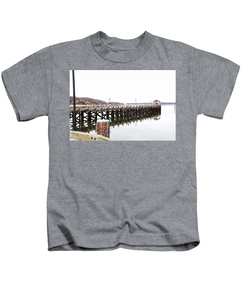 Northport Dock Kids T-Shirt featuring the photograph Northport Dock #5 by Susan Jensen