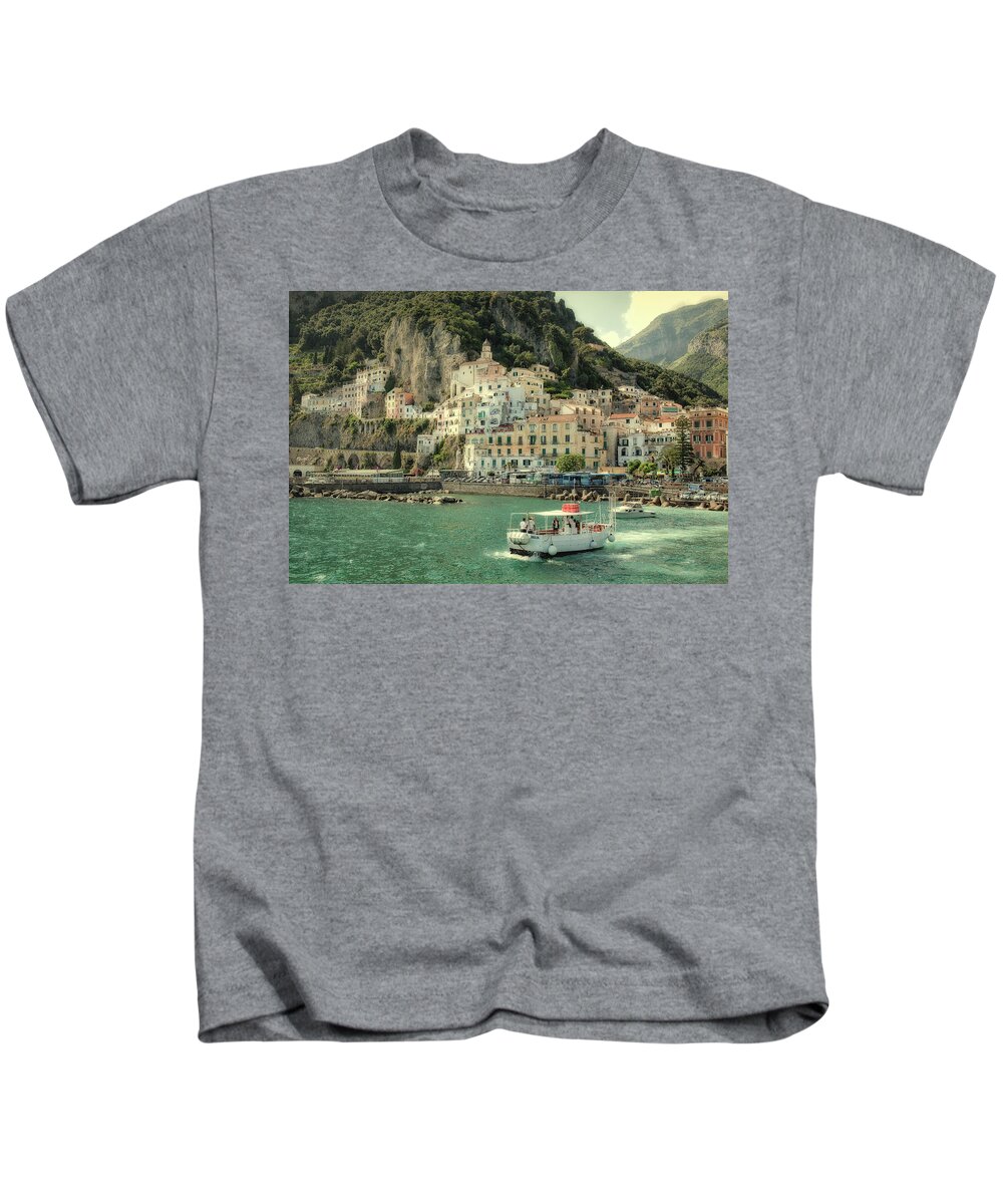 Sea Kids T-Shirt featuring the photograph Amalfy by Uri Baruch