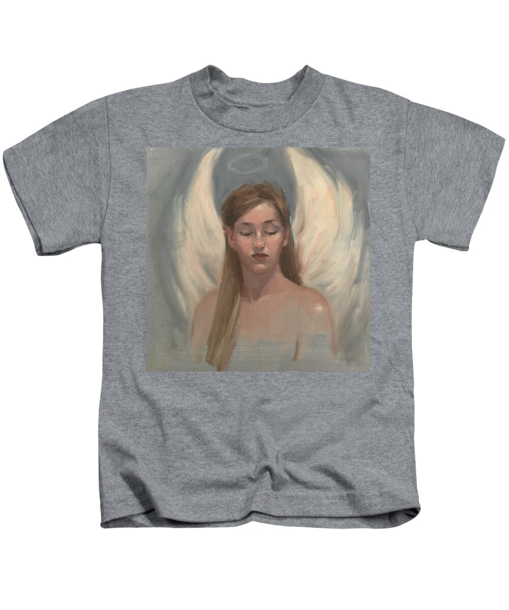 Angel Kids T-Shirt featuring the painting Angel by Elizabeth Jose