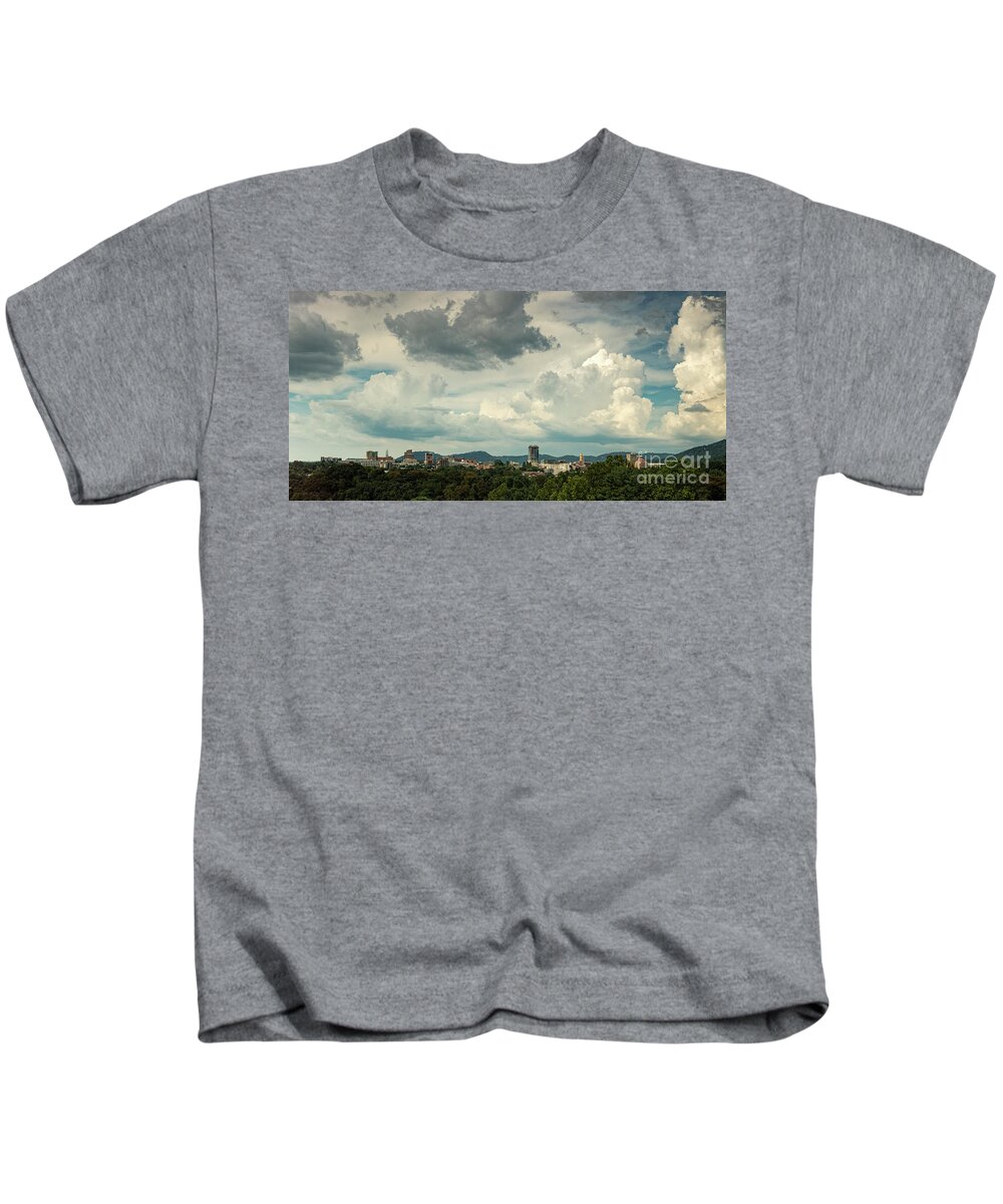 Asheville Kids T-Shirt featuring the photograph Asheville City Skyline by David Oppenheimer