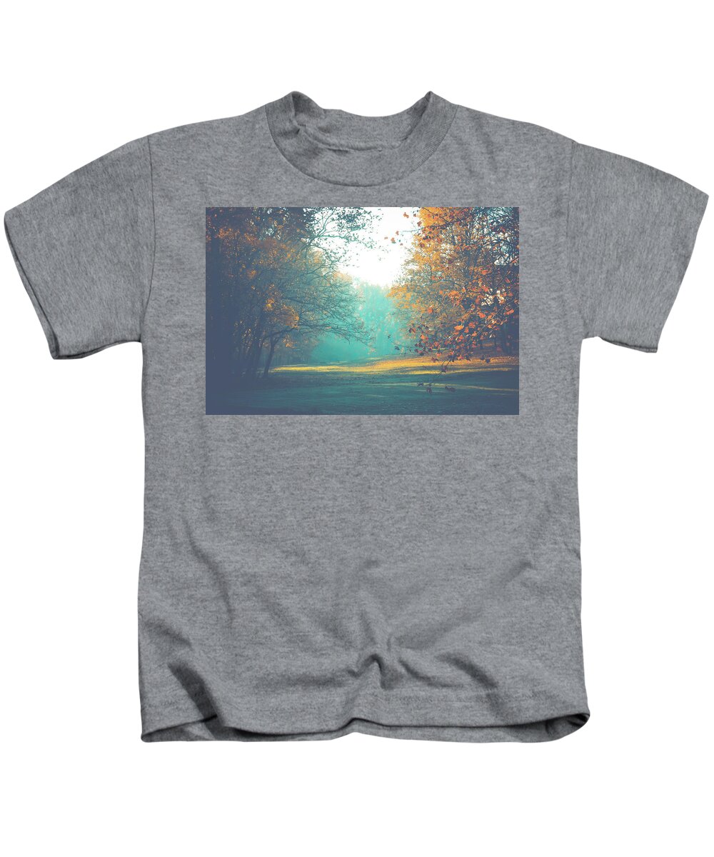 Teal Blue Kids T-Shirt featuring the photograph Bashful by Michelle Wermuth