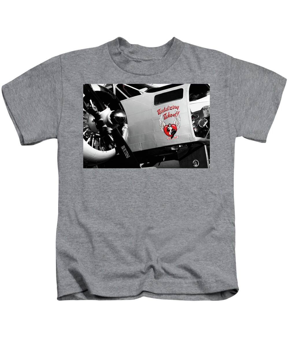 Beech At-11 Kids T-Shirt featuring the photograph Beech AT-11 in Selective Color by Doug Camara
