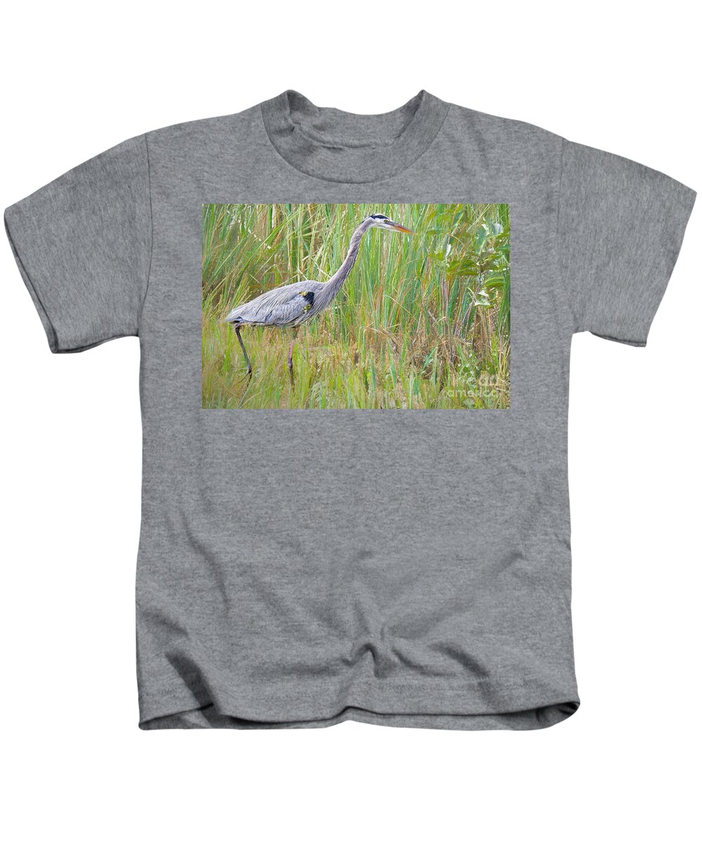 Everglades Birds Kids T-Shirt featuring the photograph Brisk Walk by Judy Kay