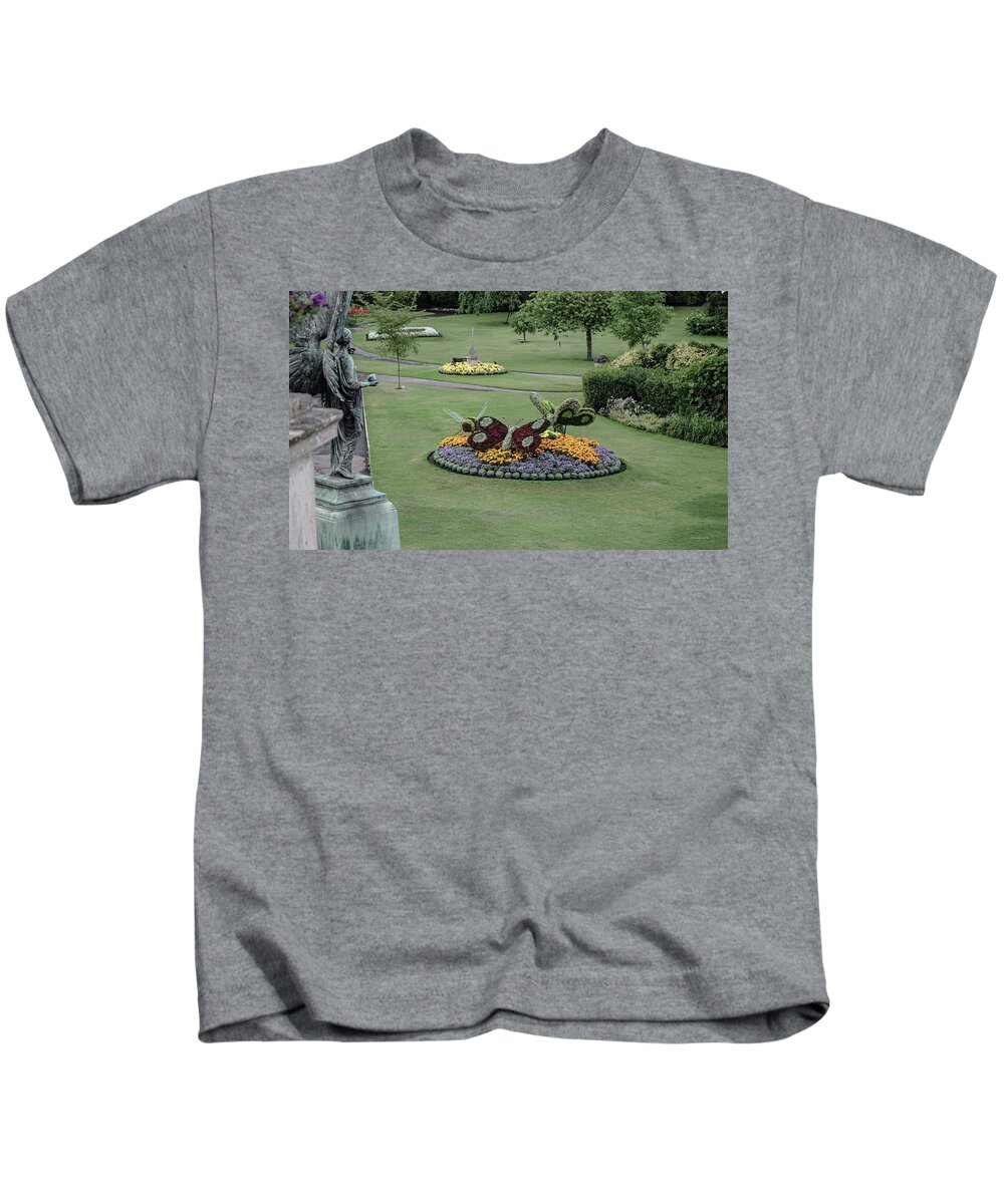 Butterfly Kids T-Shirt featuring the photograph Butterfly in Bath by Diane Lindon Coy