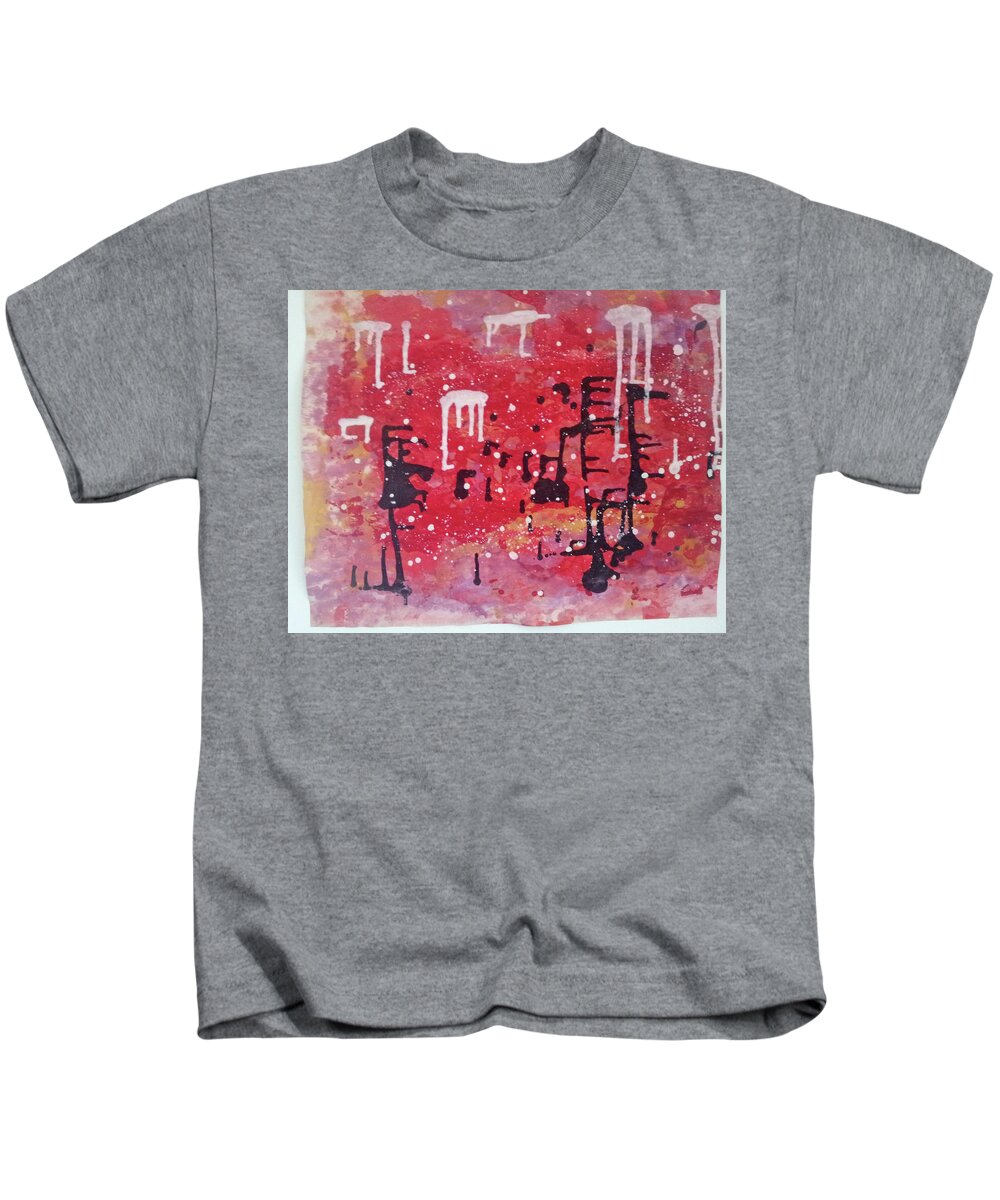  Kids T-Shirt featuring the painting Caos 11 by Giuseppe Monti