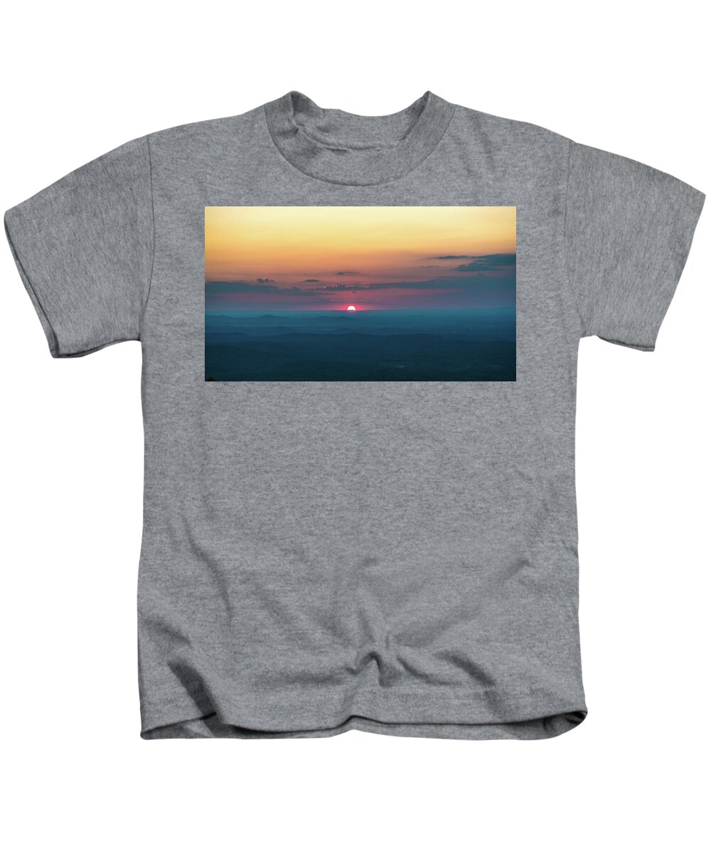 Alabama Kids T-Shirt featuring the photograph Cheaha Wilderness Sunset - Summer by James-Allen