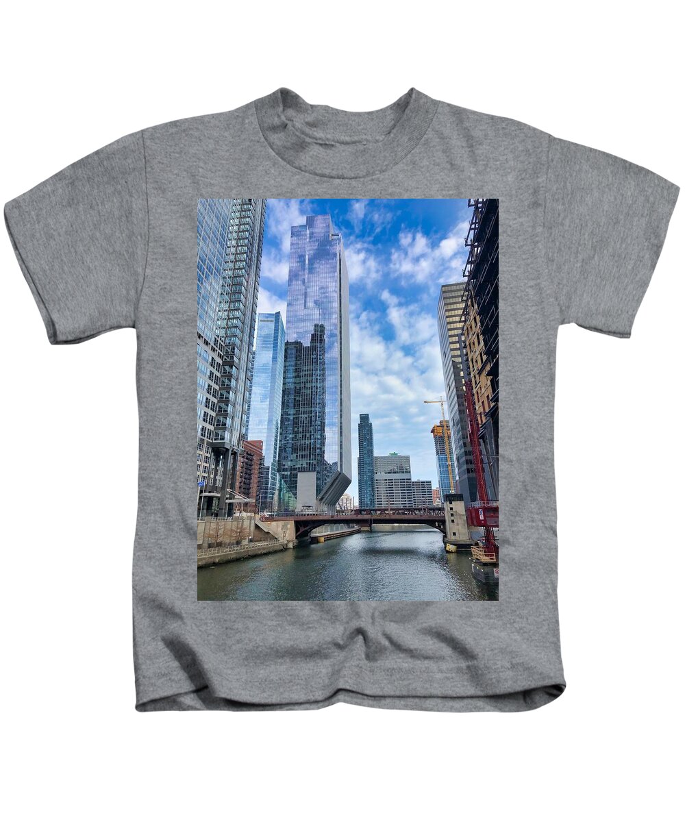 City Kids T-Shirt featuring the photograph City Reflections by Brian Eberly