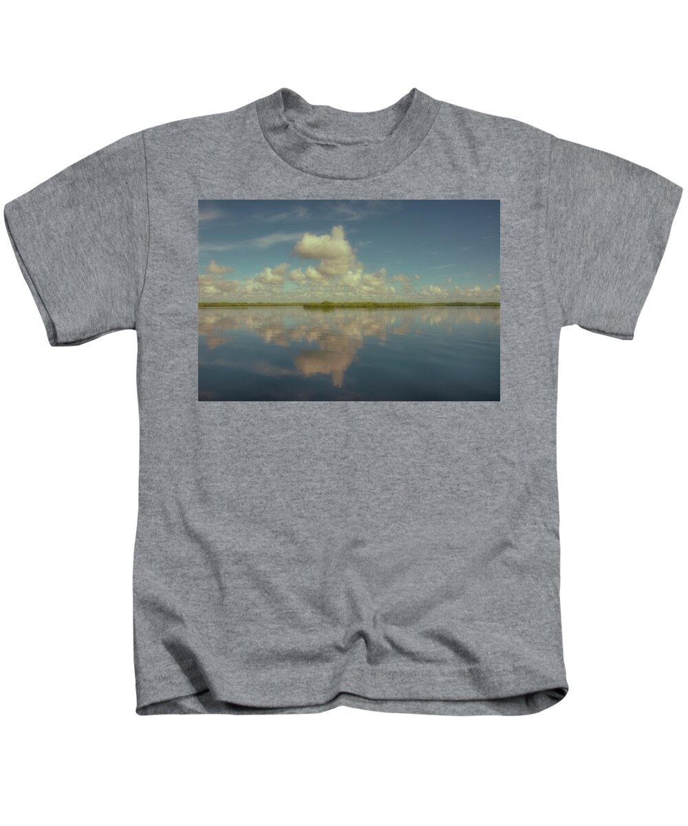 Sky Kids T-Shirt featuring the photograph Cloud Patterns on the Peace River by Mitch Spence