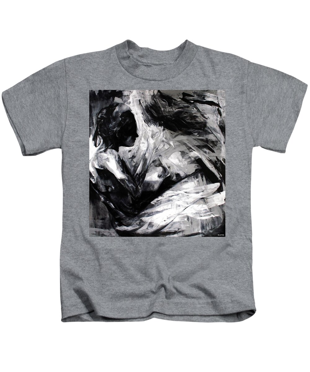 Clouded Kids T-Shirt featuring the painting Clouded Shadows by Jeff Klena