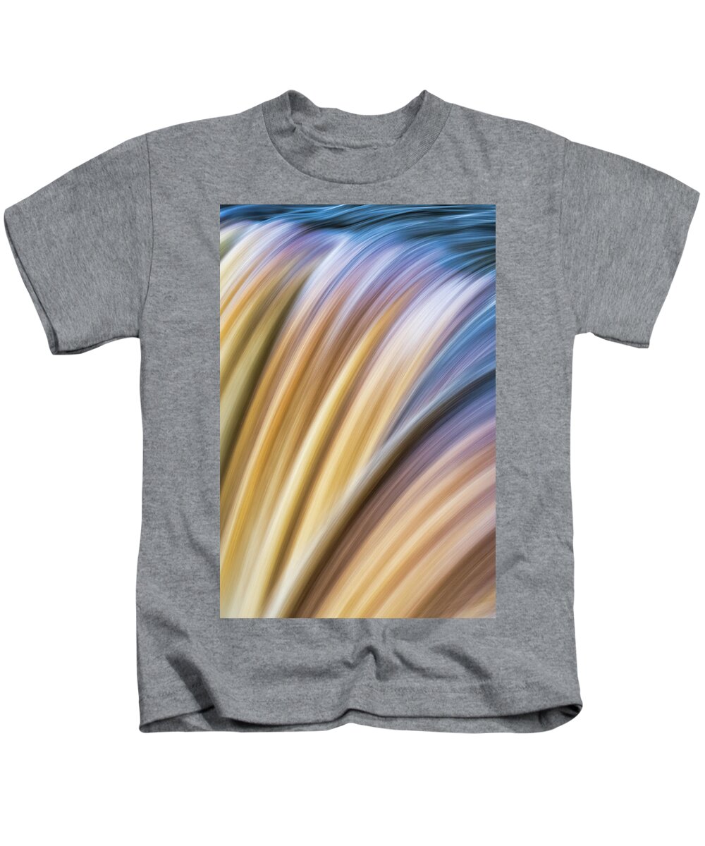 Waterfall Kids T-Shirt featuring the photograph Colorful Flow by Brad Bellisle