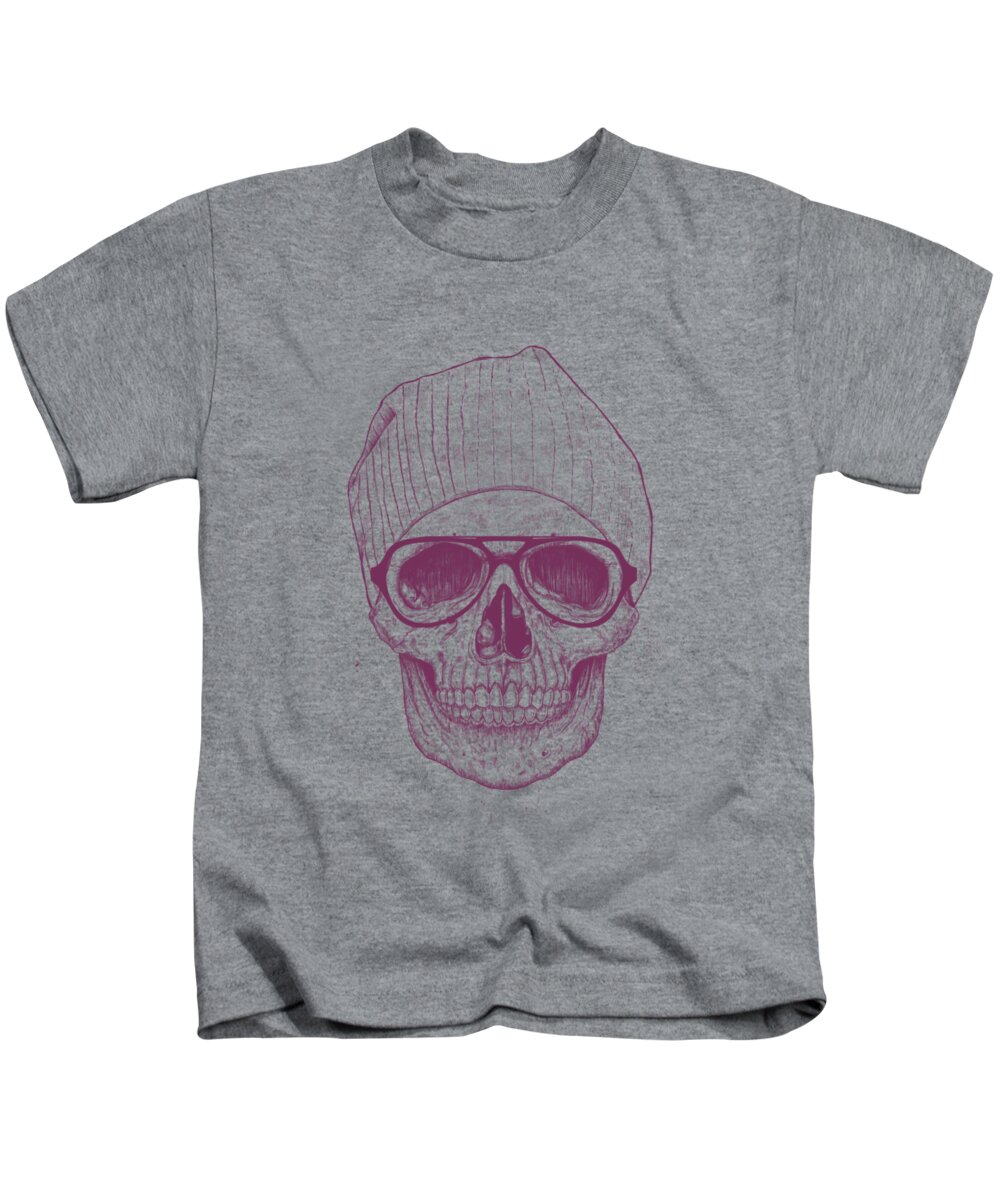 Skull Kids T-Shirt featuring the drawing Cool skull by Balazs Solti