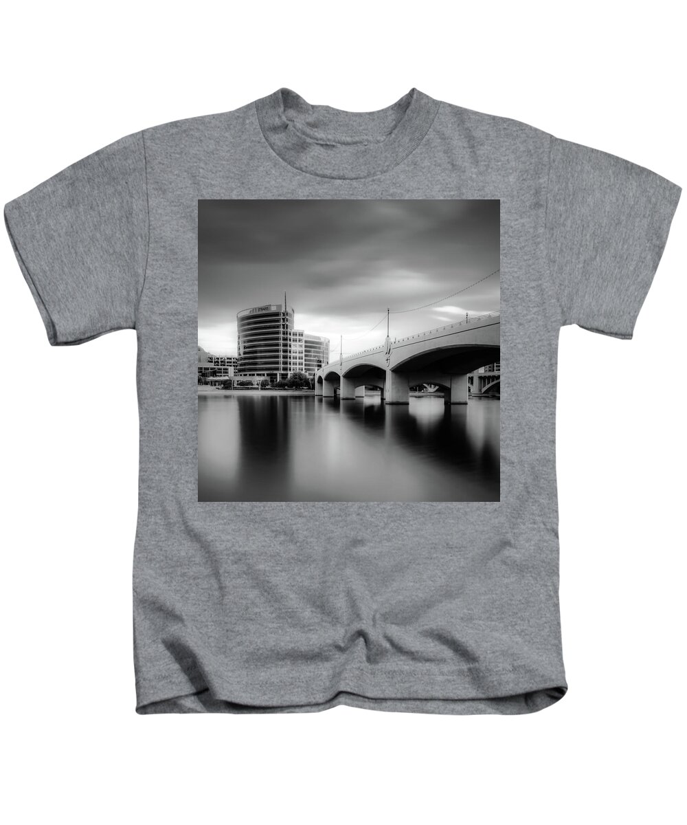 Arizona Kids T-Shirt featuring the photograph Crossing The Lake by Ken Mickel