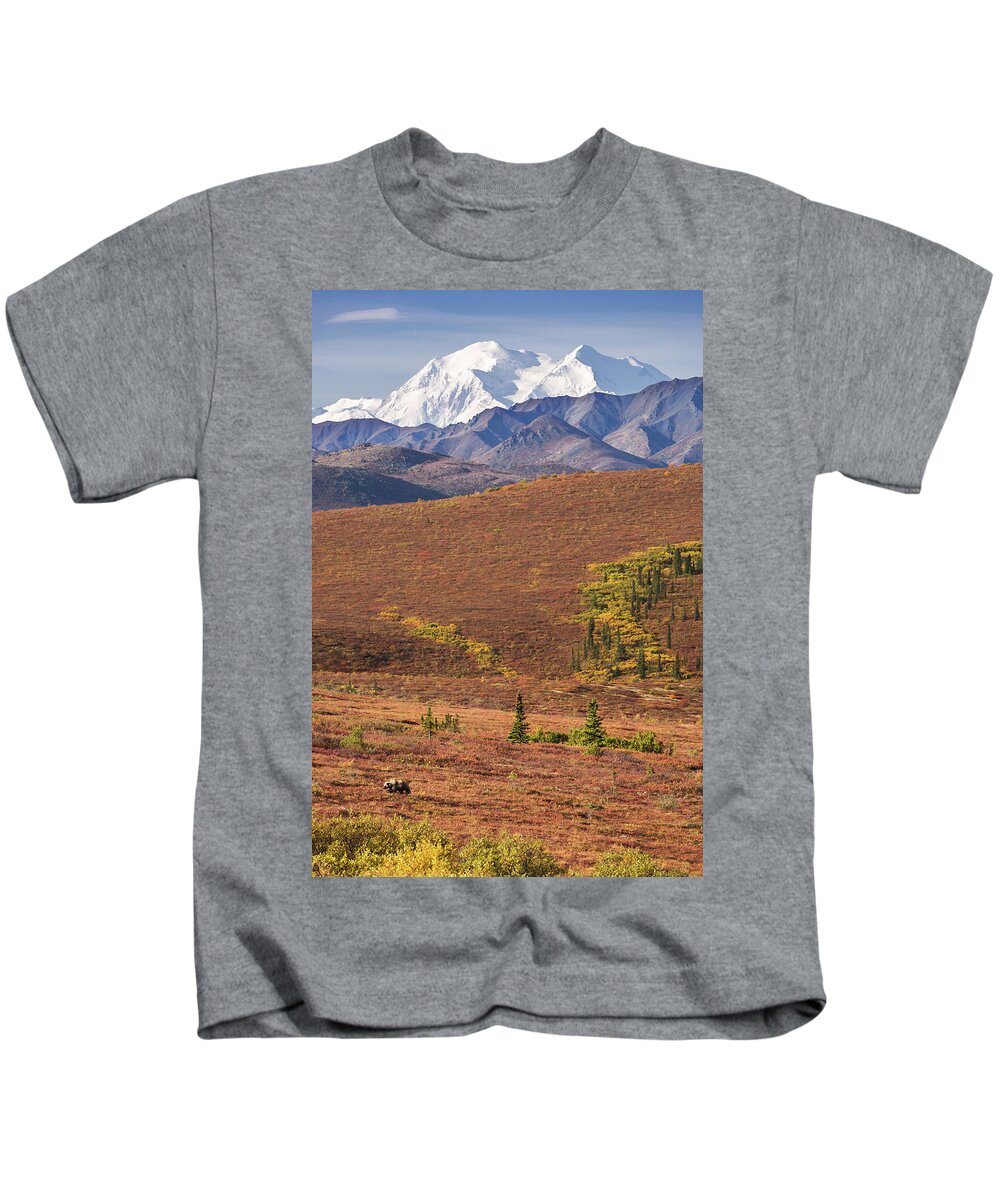 Alaska Kids T-Shirt featuring the photograph Denali Grizzly by Tim Newton