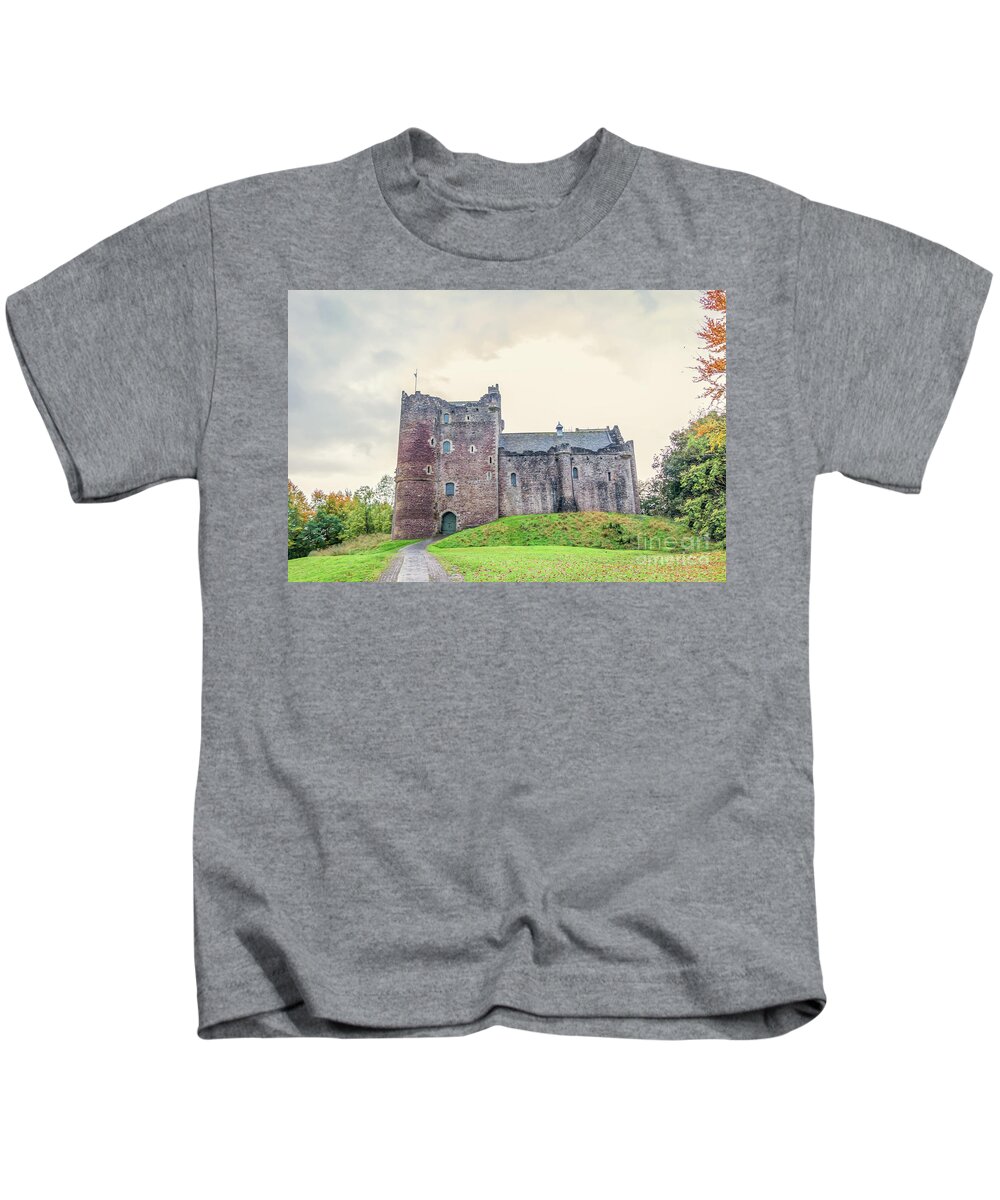 Doune Castle Kids T-Shirt featuring the photograph Doune Castle by Elizabeth Dow