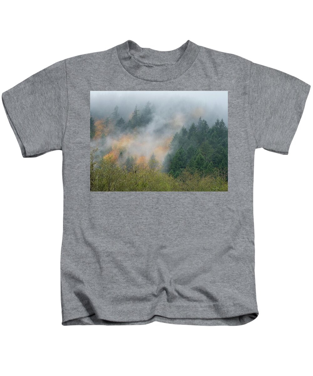 Drifting Fog Kids T-Shirt featuring the photograph Drifting Fog by Jean Noren