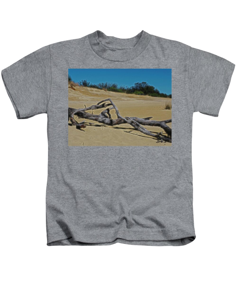 Outer Banks Kids T-Shirt featuring the photograph Dunes at O B X by Bearj B Photo Art