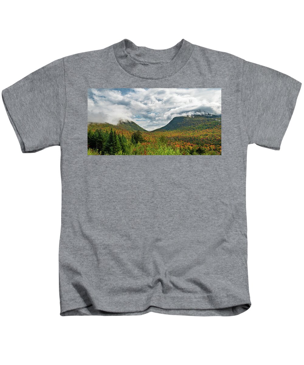 Kancamagus Kids T-Shirt featuring the photograph Fall Foliage after a Storm on the Kancamagus Highway in the White Mountains I by William Dickman