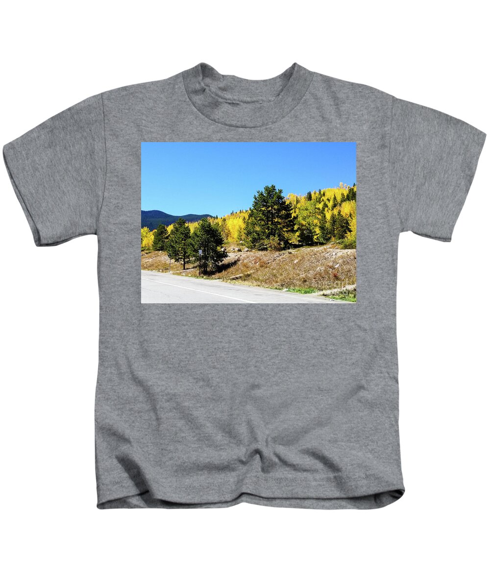 Breckenridge Kids T-Shirt featuring the photograph Fall in Colorado by Elizabeth M