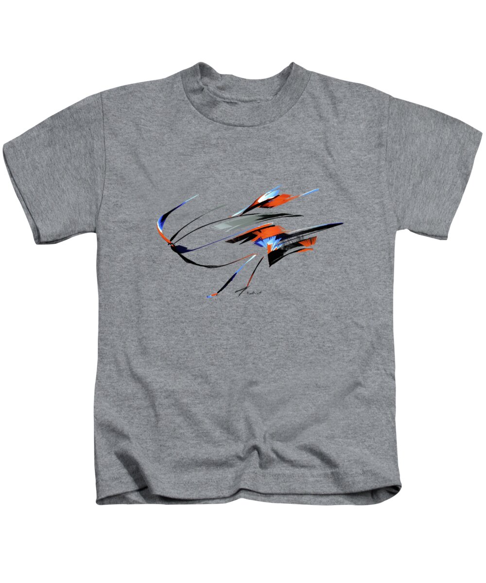 Bird Kids T-Shirt featuring the digital art Feathers by Asok Mukhopadhyay