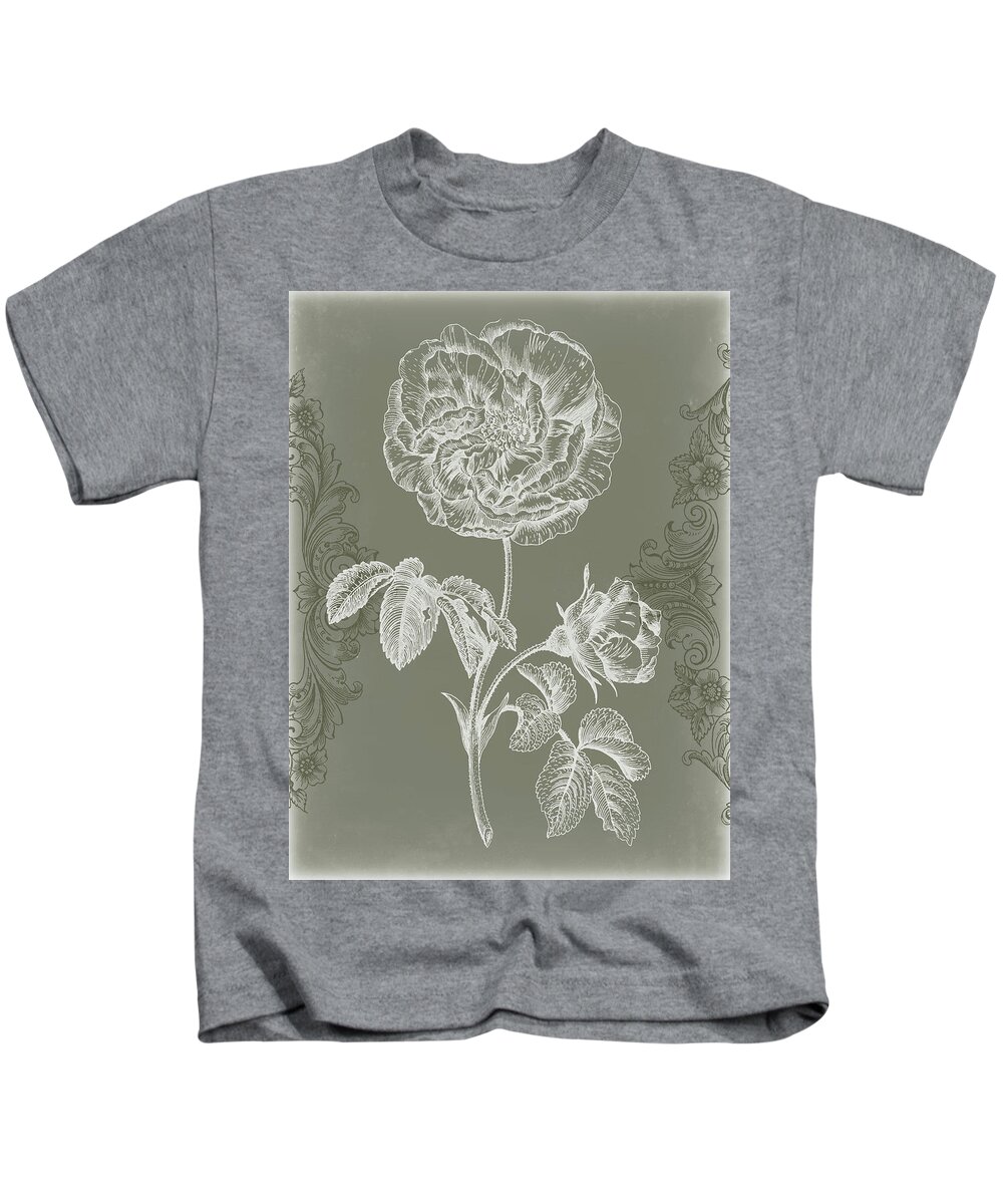 Botanical Kids T-Shirt featuring the painting Floral Relief I by Jennifer Goldberger